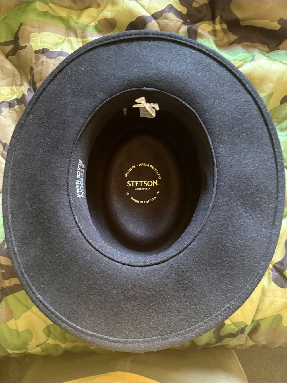 Stetson Black Crushable Black Hawk hat